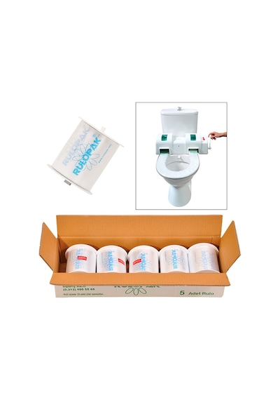 Rulopak Manuel Hijyenik Klozet Kapağı Rulosu 5 x 300'lü Paket