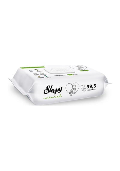 Sleepy Natural Yenidoğan Islak Havlu Mendil Plastik Kapak 90'Lı