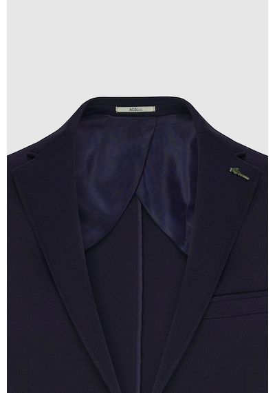 Ac&Co / Altınyıldız Classics Erkek Lacı Slim Fit Dar Kesim Mono Yaka Casual Ceket Lacı Lacivert Ac&Co / Altınyıldız Classics Erkek Lacı Slim Fit Dar Kesim Mono Yaka Casual Ceket Lacı Lacivert