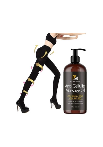 M3 Naturals -cellulite Massage Oil 240 Ml + L-xl Beden Süper Akıllı Mikro Kapsüllü Tayt