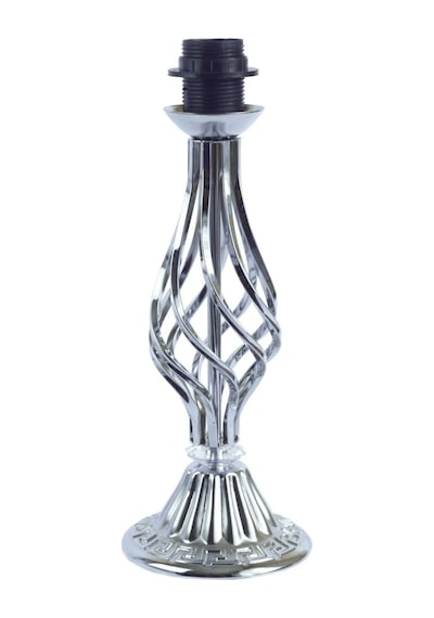 Bordo Kumaş Başlık Metal Burgu Ayaklı Modern Abajur 50x25 Cm