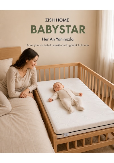 Babystar 10 Cm Sünger Bebek Ve Çocuk Yatağı Fermuarlı Yıkanabilir Kılıf Beşik, Anne Yanı, Park Yatak Ve Montessori 24 Dns Orta Sert Sünger Koruyucu Süprem Tamzara Kumaş 60 x 110 CM Babystar 10 Cm Sünger Bebek Ve Çocuk Yatağı Fermuarlı Yıkanabilir Kılıf Beşik, Anne Yanı, Park Yatak Ve Montessori 24 Dns Orta Sert Sünger Koruyucu Süprem Tamzara Kumaş 60 x 110 CM