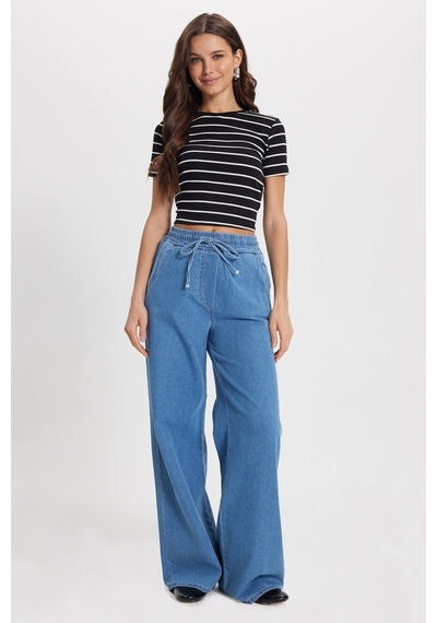 Tudors Kadın Slim Fit Dar Kesim Pamuklu Yumuşak Dokulu Kısa Kollu Bisiklet Yaka Siyah Tişört-50685