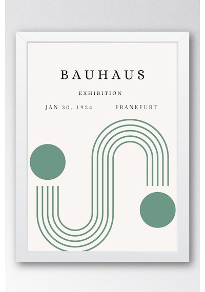 Bauhaus 1924 Frankfurt Sergi Posteri Çerçeveli Tablo - Eklektik Tarz Duvar Dekoru