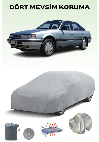 Mazda 626 3 Hatchback Uyumlu Araba Brandası, Oto Branda, Araba Çadırı, Su-güneş Geçirmez Gri