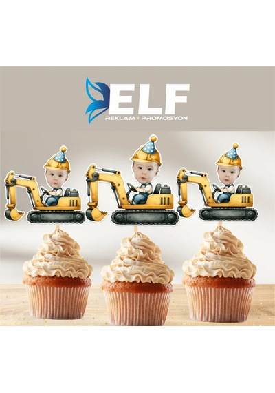 Kişiye Özel Doğum Günü Cupcake Süsü 0
