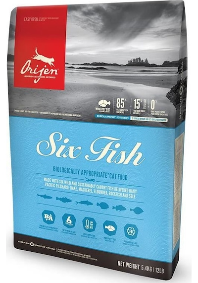 Orijen 6 Fish Tahılsız Balıklı Yetişkin Köpek Maması 5.4 KG