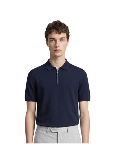 Anthony Jackson Premium Erkek Triko Polo Yaka T-shirt Giovanni Lacivert