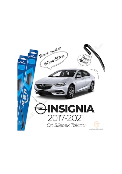 Rbw Opel İnsignia 2017 - 2019 Ön Muz Silecek Takımı