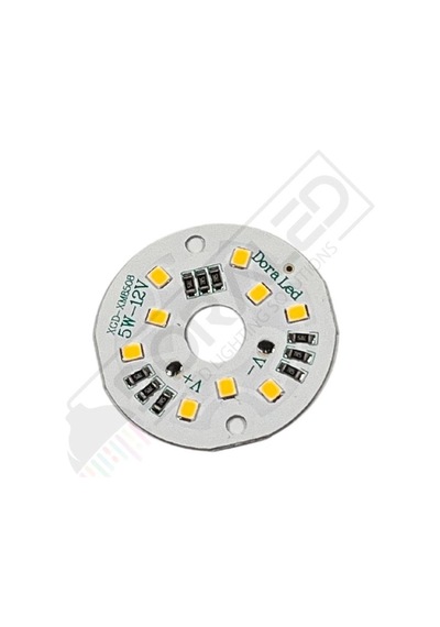 12Volt 5Watt Smd 2835 Ledli Led Modül 10mm Delik Çaplı Gün Işığı 12V 5W Avize Ledi 40mm(3 Adet)