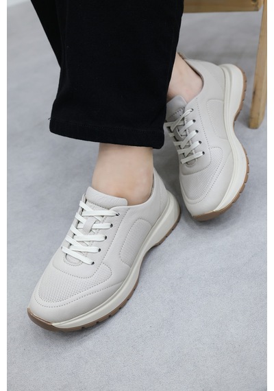 FAST STEP Hakiki Deri Kadın Casual Ayakkabı 169za6313 Bej