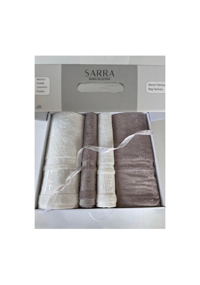 Sarra Bambu 4 Hamam Seti Gri - Krem - 936842739 Gri - Krem - 936842739 Gri - Krem