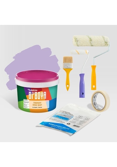 Bi Boya Tek Oda Boyama Seti 2.5 L Gökçeada Lavantası