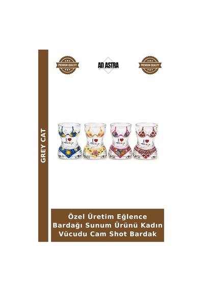 Özel Üretim Eğlence Bardağı Sunum Ürünü Kadın Vücudu Cam Shot Bardak