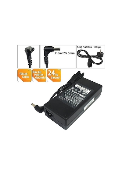 Toshiba Uyumlu Qosmio F750-123 Adaptör Şarj Cihazı 120W 19V/6.32A
