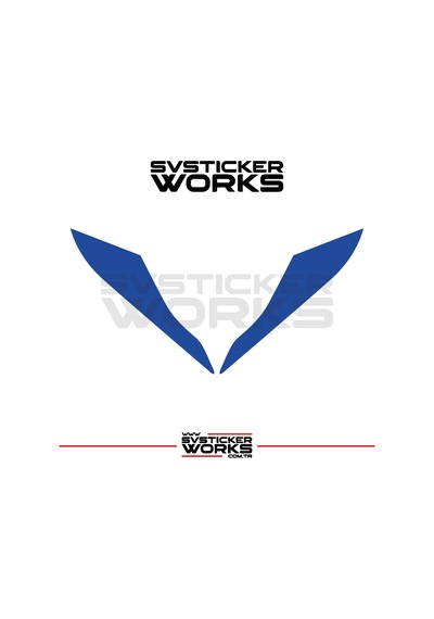 Honda Activa S Far Sticker Şeffaf Folyo Lacivert