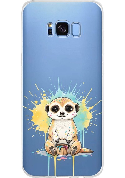 Samsung Galaxy S8 Plus İle Uyumlu Splash Mirket Tasarımlı Şeffaf Silikon Kılıf Şeffaf
