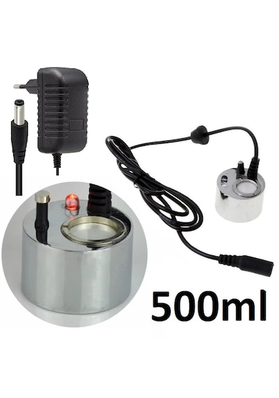 500ml Metal Soğuk Buhar Üreteci, Kuluçka Nem Nozulu 24v+adaptör