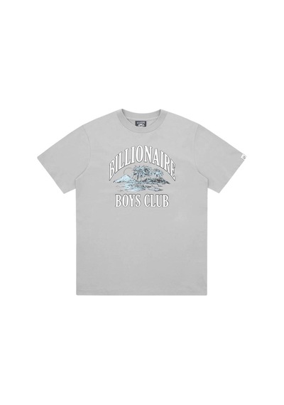 Flood Of Style Unisex Gri Bıllıonarıe Baskılı Bisiklet Yaka Tshirt