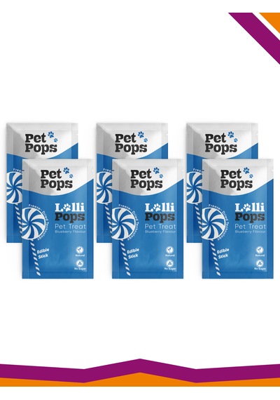 Lollipops Tavuk Ciğeri Yabanmersini 6'lı Kedi Köpek Ödül Lolipopu