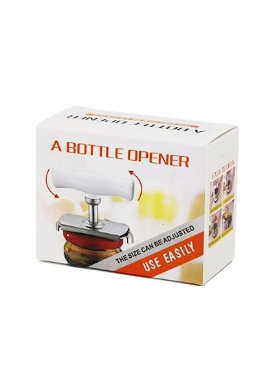 A Bottle Opener Çevir--sıkıştır--aç Kollu Metal Kavanoz Açacak Plastik Kol 5047 Çok Renkli