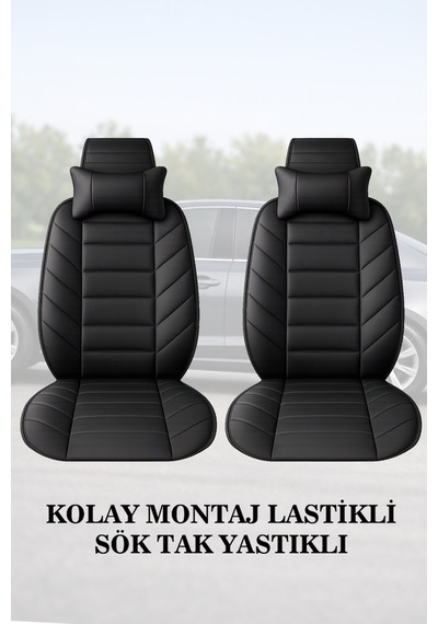 Fiat Egea Cross 2025 Uyumlu Siyah Renk Premium Lüks 2 Adet Minder Ve Yastık