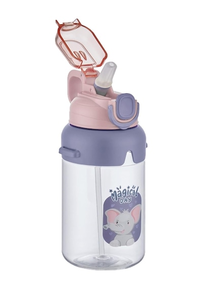 Vagonlife Boyun Askılı Kalın Pipetli Kilitli Kapak 650 Ml Okul Su Matarası 3 Renk Genel
