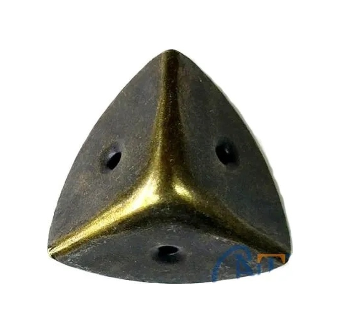 Dekoratif, Kutu, Sandık Köşesi - 45x28 Mm, Büyük, Antik, 1 Adet Antik Bronz