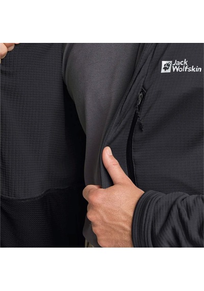 Jack Wolfskın Jack Wolfskin Kolbenberg Hooded Fz Erkek Gri Polar Ceket 6350 Antrasit