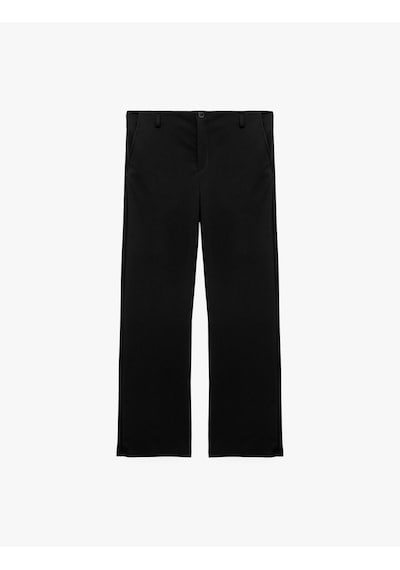 Koton Cepli Scuba Kumaş Straight Fit Pantolon Siyah 7wal40069ık