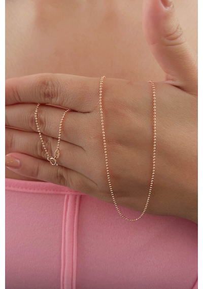 Fiyonk Kuyumculuk 14 Ayar Altın Rose Topçuk Zincir 1.20 MM 001