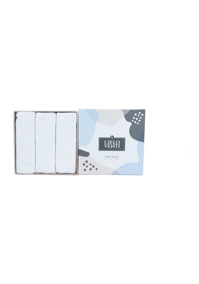 Must Have 3'lü Organik Pamuk Hipster Külot Beyaz