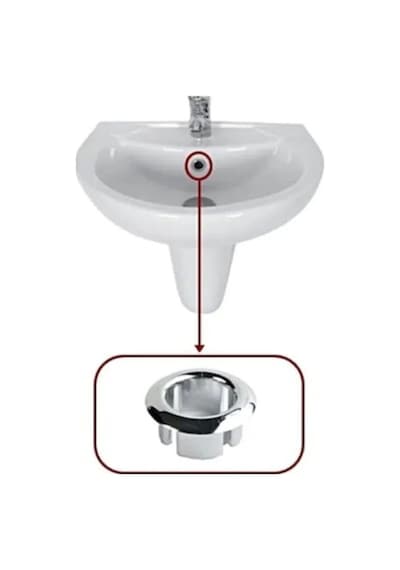 Üniversal Lavabo Taşma Delik Yüzüğü Abs Plastik Krom Kaplama Diğer