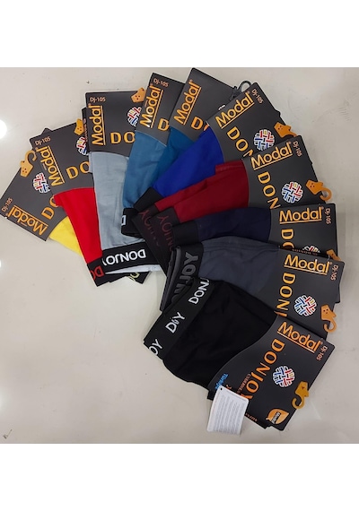 Donjoy Erkek Modal Karışık Renkli Boxer 12 Adet 001