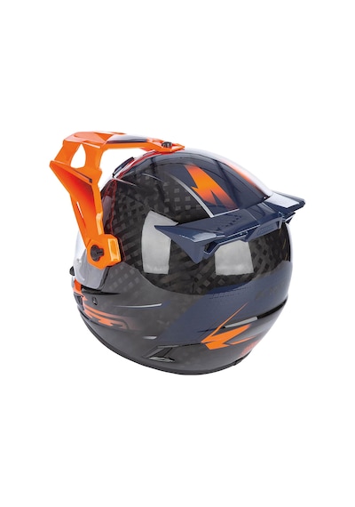 Klim Krios Pro Carbon Echo Adv Rally Motosiklet Kaskı Siyah Oranj Siyah / Oranj