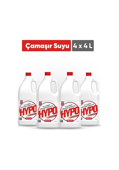 Hyper Hypo Çamaşır Suyu 4000 Ml - 4 Lü Paket Diğer