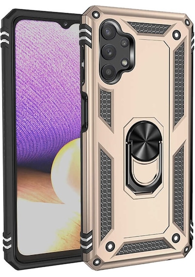 Galaxy A13 4G Kılıf Zore Vega Yüzüklü Standlı Zırh Kılıf