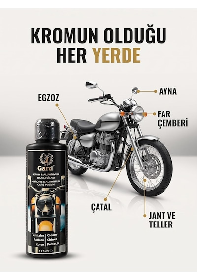 Motorsiklet Krom Ve Alüminyum Bakım Cilası 125 Ml