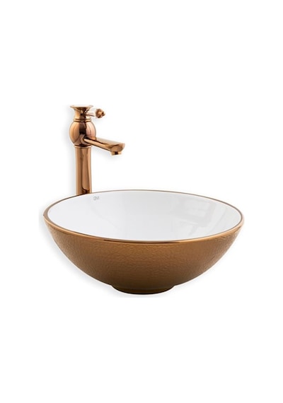 Eva Banyo Lena E-5005R Tezgah Üstü Porselen Lavabo