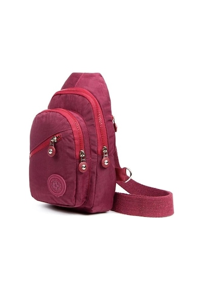 Newish Polo Kadın Krinkıl Kumaş Bodybag Çapraz Göğüs Ve Omuz Çantası New126 - Bordo