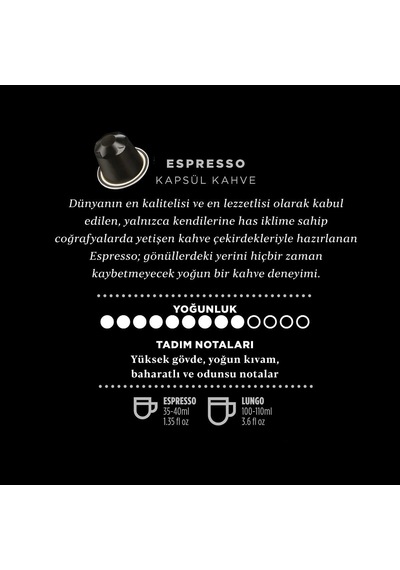 Kahve Dünyası Espresso Kapsül Tanışma Seti 5 x 10'lu