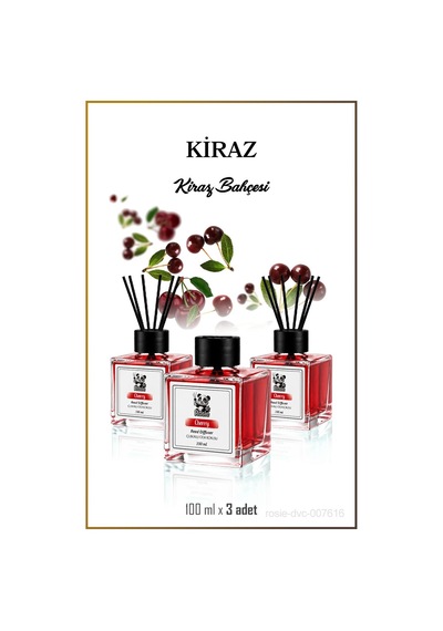 3'lü Kiraz Çubuklu Oda Kokusu 100 Ml Fresh