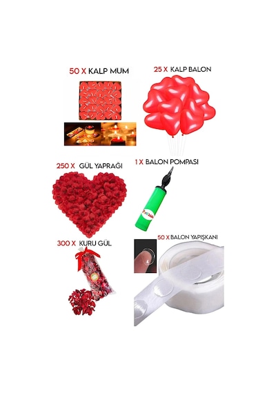 Yıldönümü, Sevgililer Günü, Evlilik Teklifi Paket Set