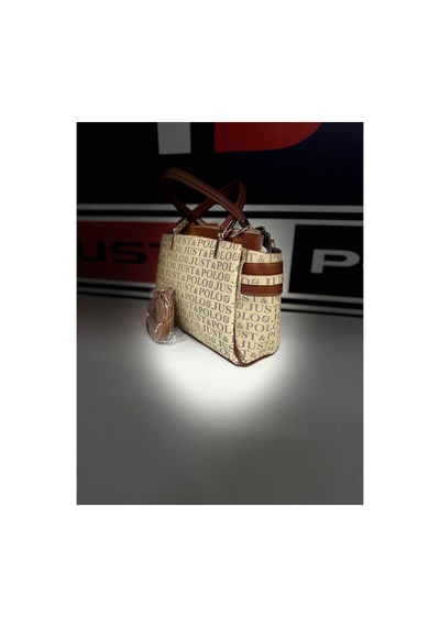 Just Polo Kadın Siyah Taba Gofraj Kabartma Desenli Mıknatıslı Çıtçıt Kapama El Çantası Mh4031mh Siyah - Taba 77590661