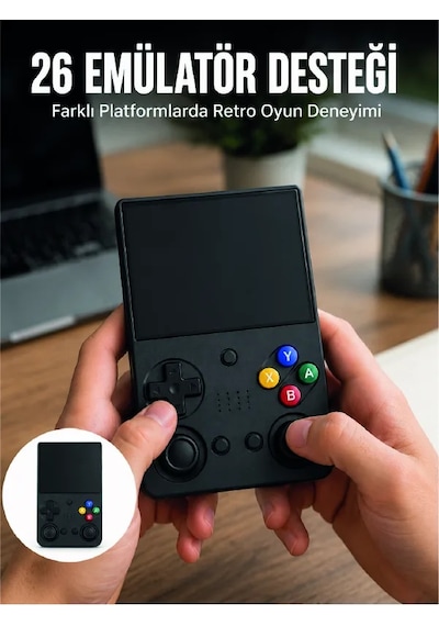 Lcd Retro Oyun Konsolu Tv Bağlantı Destekli Çift Analog Joystick El Tipi Konsol