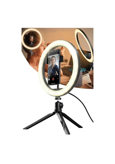 Ring Light Sürekli Işık 8 Inch Halka Işık Youtuber Video Makyaj Kuaför Işığı 20 Cm