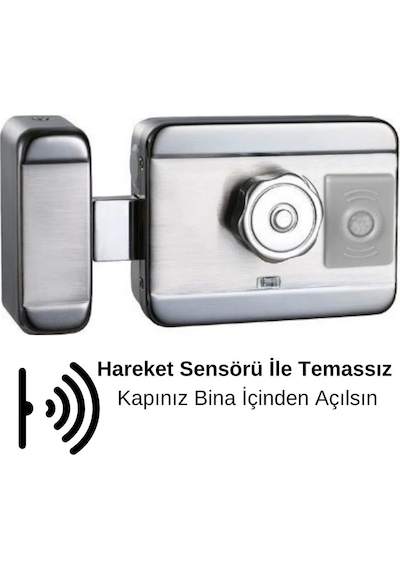 Tecimm Hareket Sensörlü Apartman Dış Kapı Giriş Kapısı Kilit Motorlu Sessiz Otomat Akıllı Kilit Kapı Kilidi