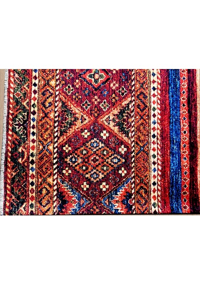 Dekoratif Dijital Baskı Pamuklu Kaymaz Taban Kilim 1028 Lacasa Bordo