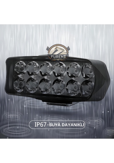 12 Led Motosiklet Farları Parlak Beyaz Işık 15000 Lümen Led Scooter Spot Işığı Motosiklet Sis Lambası