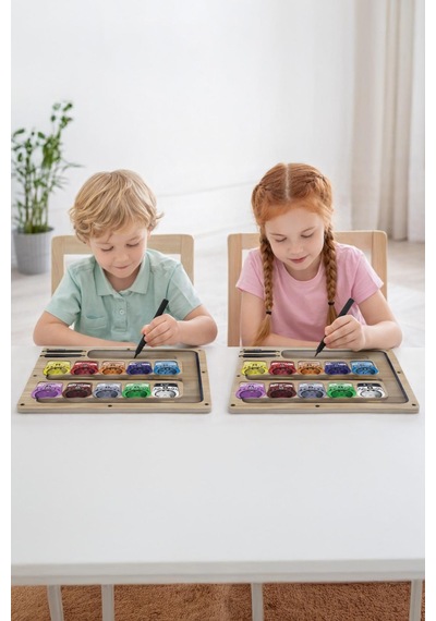 Manyetik Labirent Montessori  Matematik Oyunu Harfleri Öğreniyorum Eğitici Oyuncak 25 cm